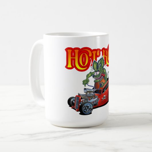 Cartoon Retro-frisierte Auto Kaffeetasse (Vorderseite Links)