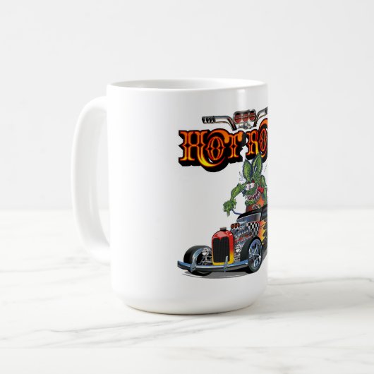 Cartoon Retro-frisierte Auto Kaffeetasse (Vorderseite Links)