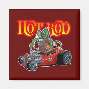 Cartoon Retro-frisierte Auto Magnet