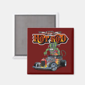 Cartoon Retro-frisierte Auto Magnet (Vorderseite/Rückseite)