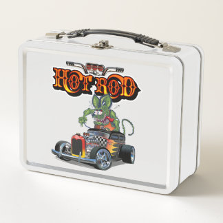 Cartoon Retro-frisierte Auto Metall Brotdose