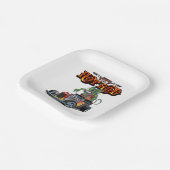 Cartoon Retro-frisierte Auto Pappteller (Gewinkelt)
