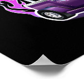 Cartoon Retro-frisierte Auto Poster (Ecke)