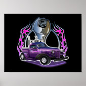 Cartoon Retro-frisierte Auto Poster (Vorne)