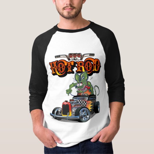 Cartoon Retro-frisierte Auto T-Shirt (Vorderseite)