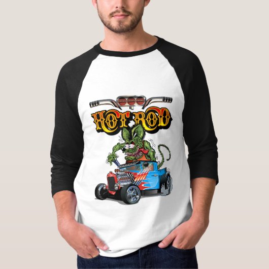 Cartoon Retro-frisierte Auto T-Shirt (Vorderseite)