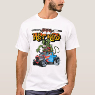Cartoon Retro-frisierte Auto T-Shirt