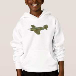 Cartoon-Retro-Kämpfer Flugzeug Hoodie