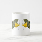 Cartoon-Retro-Kämpfer Flugzeug Kaffeetasse (Mittel)
