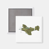 Cartoon-Retro-Kämpfer Flugzeug Magnet (Vorderseite/Rückseite)