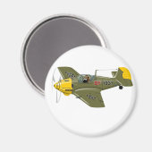 Cartoon-Retro-Kämpfer Flugzeug Magnet (Vorderseite/Rückseite)