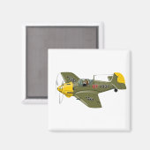 Cartoon-Retro-Kämpfer Flugzeug Magnet (Vorderseite/Rückseite)
