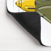 Cartoon-Retro-Kämpfer Flugzeug Mousepad (Ecke)