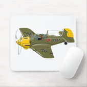 Cartoon-Retro-Kämpfer Flugzeug Mousepad (Mit Mouse)