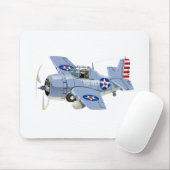 Cartoon-Retro-Kämpfer Flugzeug Mousepad (Mit Mouse)