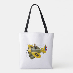 Cartoon-Retro-Kämpfer Flugzeug Tasche