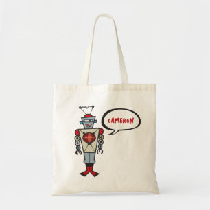 Cartoon Retro Robot Niedlich Kids Junge Geburtstag Tragetasche