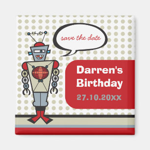 Cartoon-Retro Roboter-niedliches Magnet