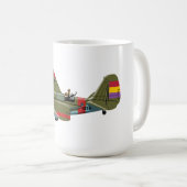 Cartoon-Retrobomber Kaffeetasse (VorderseiteRechts)