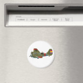 Cartoon-Retrobomber Magnet (In Situ (Geschirrspüler))