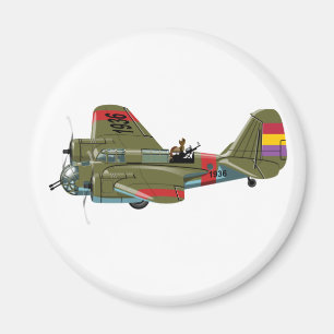 Cartoon-Retrobomber Magnet