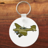 Cartoon-Retrobomber Schlüsselanhänger (Vorderseite)