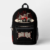 Cartoon-Retrofahrzeug Bedruckter Rucksack (Vorderseite)