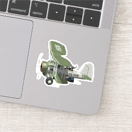 Cartoon-Retroflugzeug Aufkleber