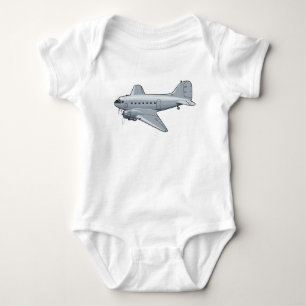 Cartoon-Retroflugzeug Baby Strampler