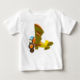 Cartoon-Retroflugzeug Baby T-shirt