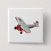 Cartoon-Retroflugzeug Button (Vorderseite)