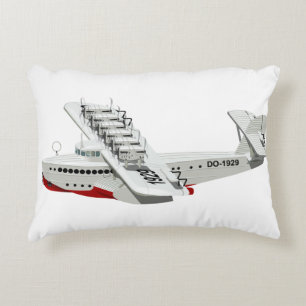 Cartoon-Retroflugzeug Dekokissen