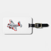 Cartoon-Retroflugzeug Gepäckanhänger (Vorderseite horizontal)