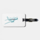 Cartoon-Retroflugzeug Gepäckanhänger (Rückseite horizontal)