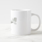 Cartoon-Retroflugzeug Jumbo-Tasse (Rechts)