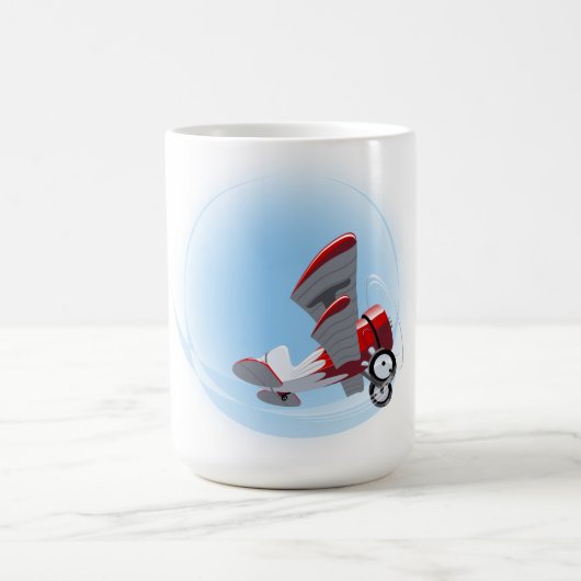 Cartoon-Retroflugzeug Kaffeetasse (Mittel)