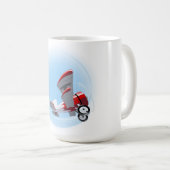 Cartoon-Retroflugzeug Kaffeetasse (VorderseiteRechts)