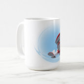 Cartoon-Retroflugzeug Kaffeetasse (Vorderseite Links)
