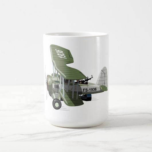 Cartoon-Retroflugzeug Kaffeetasse (Mittel)