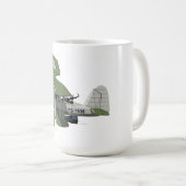 Cartoon-Retroflugzeug Kaffeetasse (VorderseiteRechts)