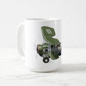 Cartoon-Retroflugzeug Kaffeetasse (Vorderseite Links)