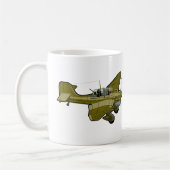 Cartoon-Retroflugzeug Kaffeetasse (Links)