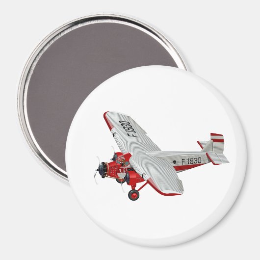 Cartoon-Retroflugzeug Magnet (Vorderseite/Rückseite)