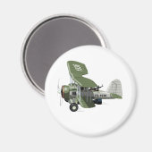 Cartoon-Retroflugzeug Magnet (Vorderseite/Rückseite)