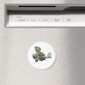Cartoon-Retroflugzeug Magnet (In Situ (Geschirrspüler))