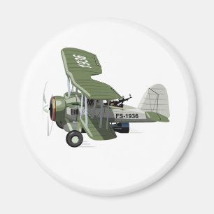 Cartoon-Retroflugzeug Magnet