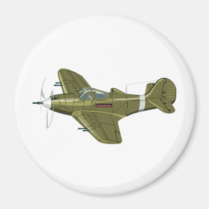 Cartoon-Retroflugzeug Magnet