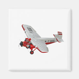 Cartoon-Retroflugzeug Magnet