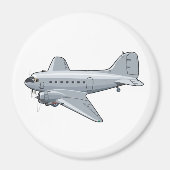 Cartoon-Retroflugzeug Magnet (Vorne)