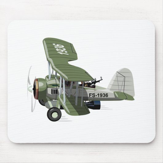 Cartoon-Retroflugzeug Mousepad (Vorne)